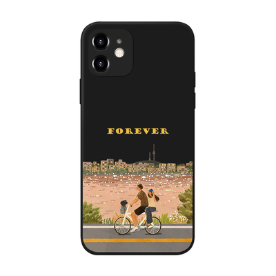 苹果iPhoneX浪漫单车恋人