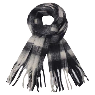 高级感格子围巾女生冬季2025新款