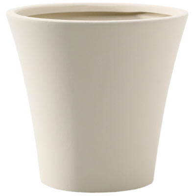 陶土暗绿色陶瓷花盆带托盘透气