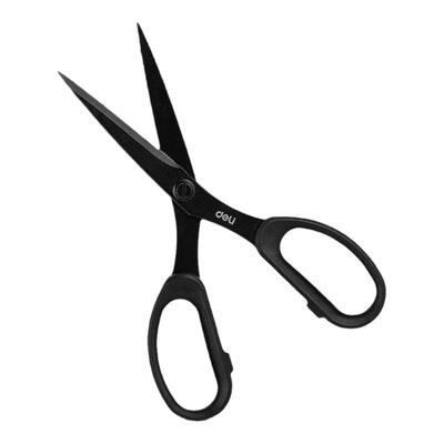 得力黑刃防锈剪刀手工