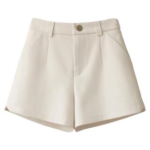 短裤女夏2025新款高腰显瘦阔腿a字网红黑色外穿西装薄款休闲裤子