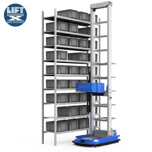 AGV装载码垛仓库货架存取货伸缩升降智能拣选搬运多层料箱机器人