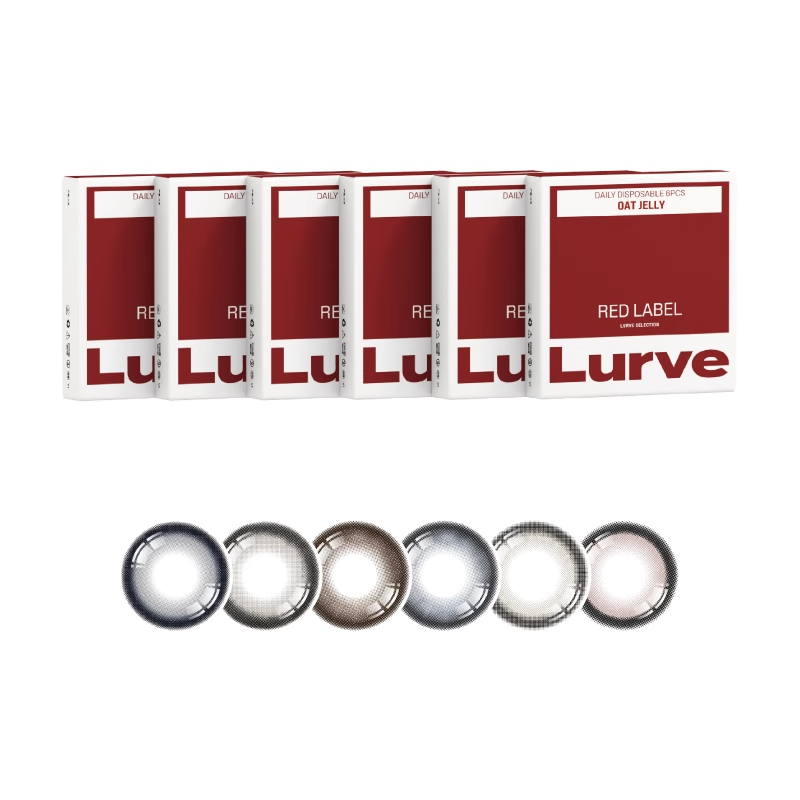 Lurve美瞳半年抛玛丽珍大直径红标系列彩色隐形眼镜1片装*2自然