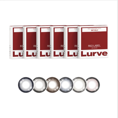 Lurve美瞳半年抛玛丽珍大直径红标系列彩色隐形眼镜1片装*2自然
