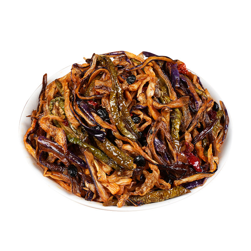 正宗湖南特产酱烧茄子干辣椒