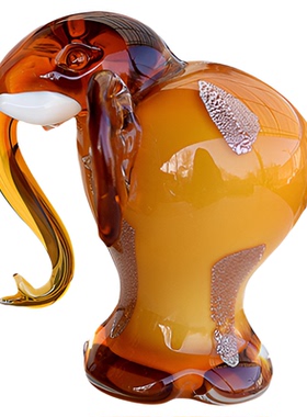 琉璃大象摆件家居装饰品礼品