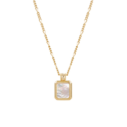 安铂洛利贝母吊坠项链女