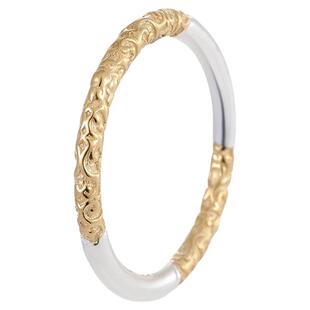 足银s999描金唐草纹纯银戒指情侣对戒女细版古法实心素圈尾戒指环