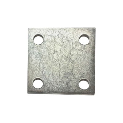 镀锌铁板预埋件钢板钢管护栏底座焊接圆孔铁板加工80*80 100*100