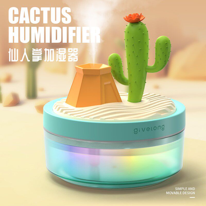 景观盆摘加湿器USB学生空气卧室家用加湿灯补水氛围喷雾迷你桌面