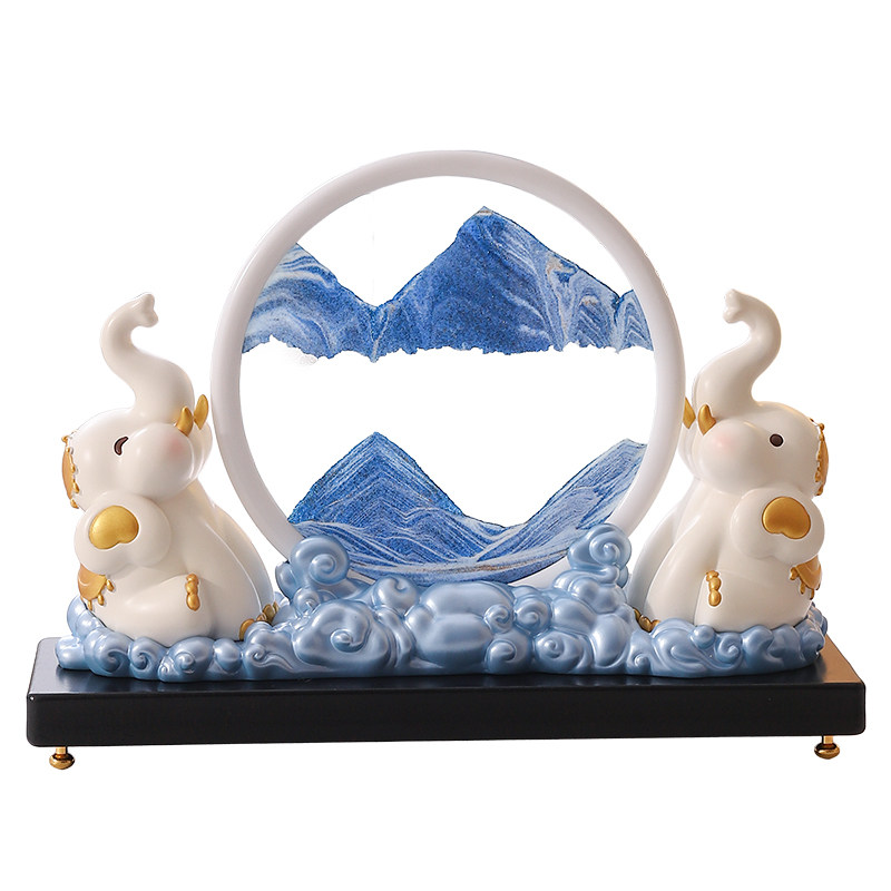 大象流沙画摆件搬家乔迁新居礼物