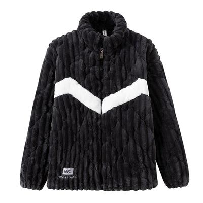 秋冬季男士加绒加厚三层夹棉珊瑚绒冬天男款睡衣家居服男单件上衣