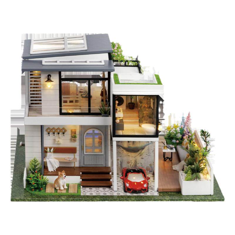 智趣屋diy小屋西溪小居别墅手工拼装木制玩具房子模型生日礼物女