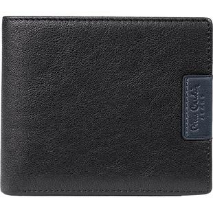 【真皮】皮尔卡丹钱包男士短款牛皮新款商务钱夹男生卡包皮夹子