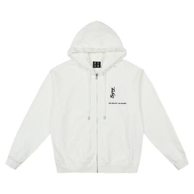 MEDM25SS荷叶边拉链帽衫