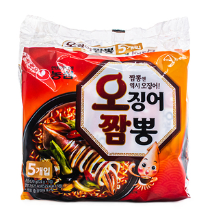 韩国进口拉面农心鱿鱼面海鲜面鱿鱼杂烩面安城海鲜面