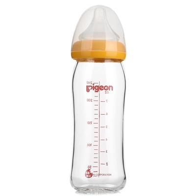 贝亲婴儿玻璃奶瓶宽口径自然实感新生儿防胀气奶瓶奶嘴160/240ml