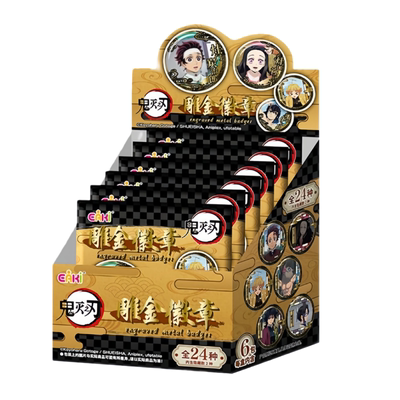 EAKI正版鬼灭之刃雕金徽章炭治郎善逸猪弥豆子柱吧唧动漫周边挂件