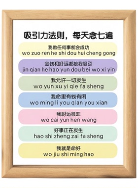 吸引力法则送朋友木制相框摆件