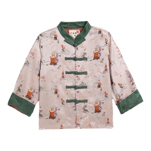 高端儿童汉服男童2025新款宝宝唐装新中式礼服中国风生日宴会衣服