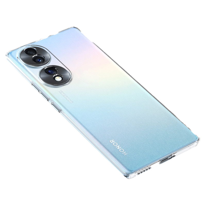 适用于荣耀70手机壳透明华为70pro新款保护套荣耀70pro+防摔全包边硅胶软壳男女网红潮简约外壳个性创意支架