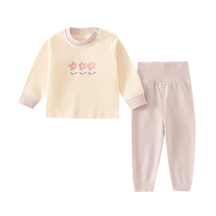 婴儿秋衣套装纯棉a类保暖内衣打底女宝宝睡衣春秋婴幼儿分体秋装