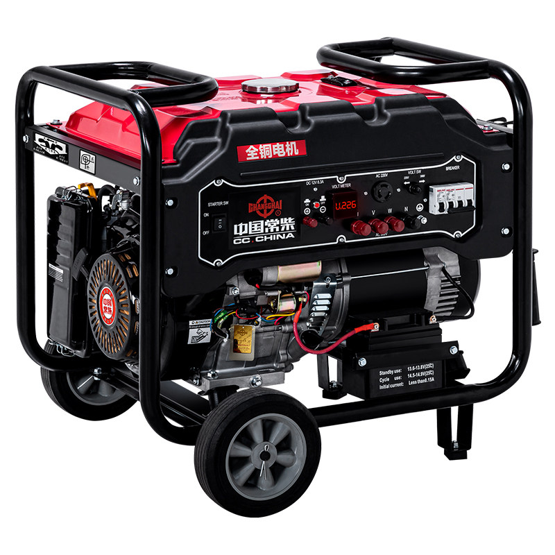 常柴汽油发电机小型家用3000w/5/6/8/10千瓦12KW单相220V三相380v