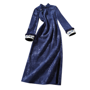 忆南栀苏州2025新款旗袍适合年轻人穿的冬天加绒加厚日常可穿过冬