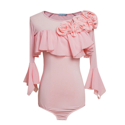 扉姿摩登舞交谊舞华尔兹连体上衣