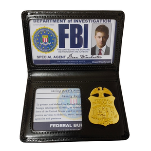 邪恶力量FBI金属徽章证件夹卡包 supernatural dean 迪恩同款 SPN