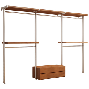 金属衣柜洞洞板实木2026新款爆款卧室家用铁艺钢架结构定制衣帽间