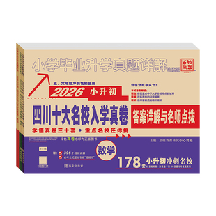 2026小升初真题卷语文数学英语四川十大名校入学真卷百校联盟小学毕业升学真题详解2025小升初总复习资料十大名校真题卷