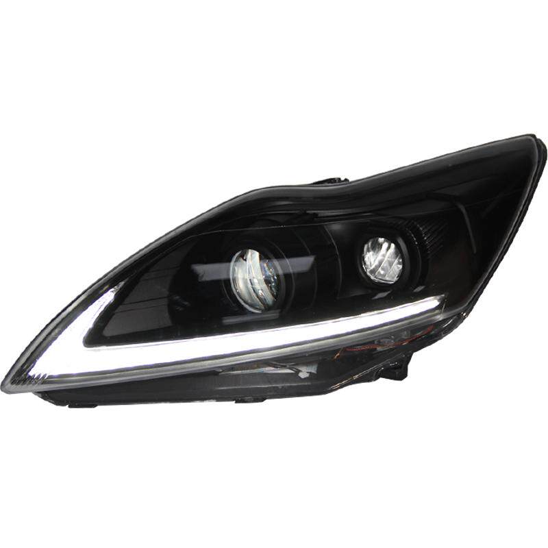 适用于福特09-13款经典福克斯大灯总成改装透镜LED大灯日行灯流光