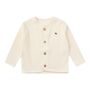 BLUEDOG 韩国蓝狗26SS春季绵柔舒适宽松柔软休闲保暖开衫外套