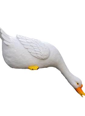 福四方庭院树脂鸭子造景水池摆件