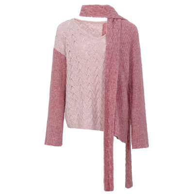 BLANCORE可拆卸围巾宽松羊毛毛衣