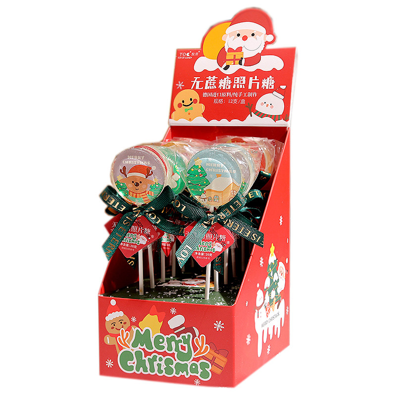 脱普网红水晶棒棒相片糖24支盒装可爱造型创意照片糖棒棒糖包邮