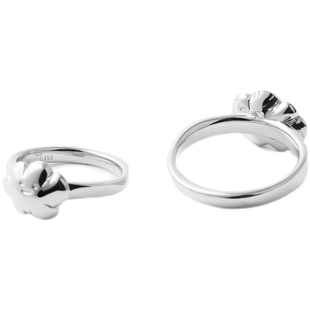 Mouhooland暮后之地气球云朵戒指食指戒原创925银情侣款对戒指环