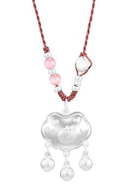 DAISYBEAUTY玛瑙999足银平安锁