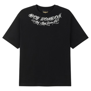 【浮光掠影】BOYLONDON夏季男女烫银闪粉印花时尚休闲T袖N01027