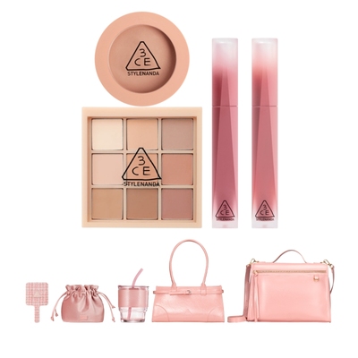 3CE九宫格眼影腮红唇釉套装