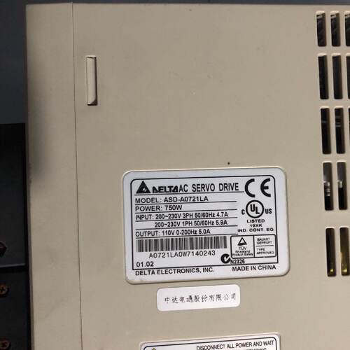议价拆机台达驱动器ASD-A0721LA ，750W，实物拍摄，功能正常