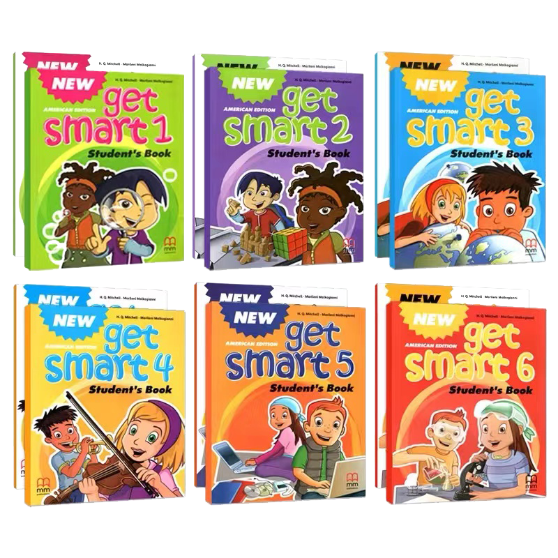 getsmart教材 6-12岁少儿英语教材新版new get smart 1-6级可选书本+练习册小学英语教材含教学资料互动软件少儿美语英语书籍教材