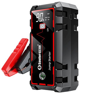 小能人汽车应急启动电源充气泵一体机车载强起电瓶搭电宝打火神器