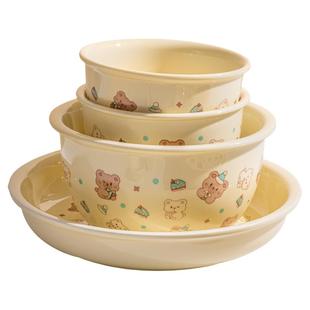 奶油风碗碟套装家用可爱陶瓷碗筷碗盘子新婚礼物乔迁新居餐具礼盒