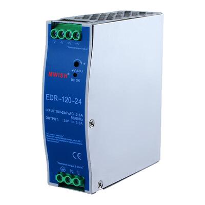 明伟NDR-120W240/480-24V10A导轨开关电源220V转12v变压器卡轨EDR