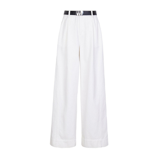 婉甸2026春季新品原生白丹宁阔腿裤高腰拖地裤休闲裤1251X03SX2