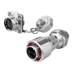 凌科DZ20电源信号连接器金属盖高铁设备3芯4芯12芯防水航空插头