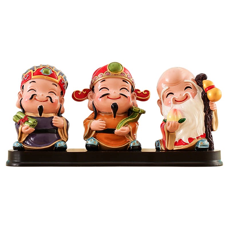 妙工坊福禄寿三星摆件酒柜装饰品