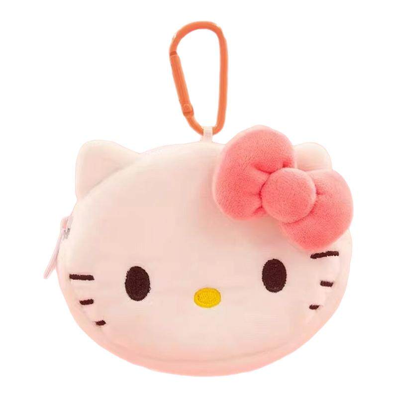 三丽鸥正版库洛米玩偶零钱包毛绒耳机包挂饰可爱hellokitty钥匙扣